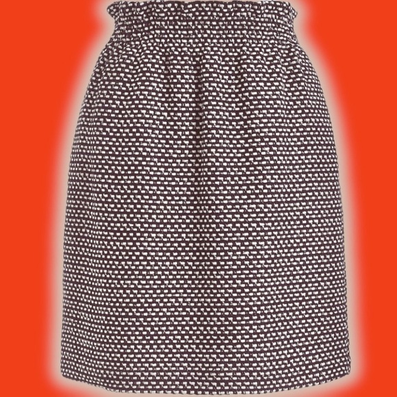 J. Crew Factory ‘Sidewalk Skirt’ in Black & White Printed Jacquard Size 4 - Picture 1 of 11